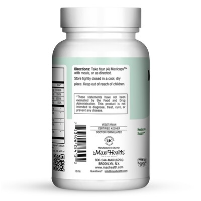 Maxi Health, Kosher Migraine Max, Headache Support w/ Vitamin B2 - 120 Vegetarian Capsules