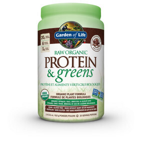 Garden of Life, Raw Organic Protein &amp; Greens, Protein Powder Chocolate - 610g