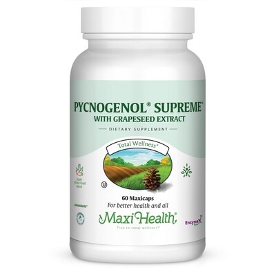 Maxi Health, Kosher Pycnogenol Supreme, With Grapeseed Extract - 60 Vegetarian Capsules