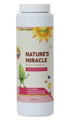 Natures Cue, Nature&#39;s Miracle, Miracle Clay, Baby Powder - 7 oz. (198g) Powder - Kosher for Passover