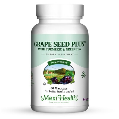 Maxi Health, Kosher Grape Seed Plus Turmeric & Green Tea - 60 Vegetarian Capsules (Formerly known as OPC Supreme)