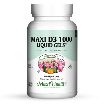 Maxi Health, Kosher Maxi D3-1000 Liquid Gels - 180 MaxiGels