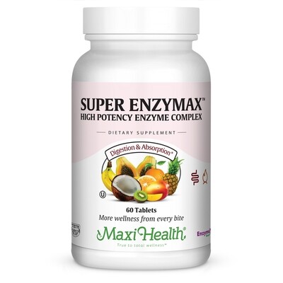 Maxi Health, Kosher Super Enzymax, High Potency Enzyme Complex - 60 Tablets