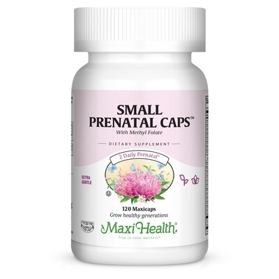 Maxi Health, Kosher Small Prenatal Caps - 120 Vegetarian Capsules - Certified Chometz Free