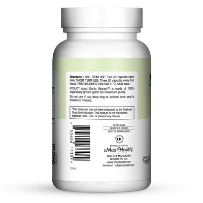 Maxi Health, Kosher Maxi Biotic, Immune Booster - Extra Strength - 90 Vegetarian Capsules
