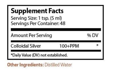 Natures Cue, Colloidal Silver 100 PPM - 16 Fl. oz (473 mL) - Kosher for Passover