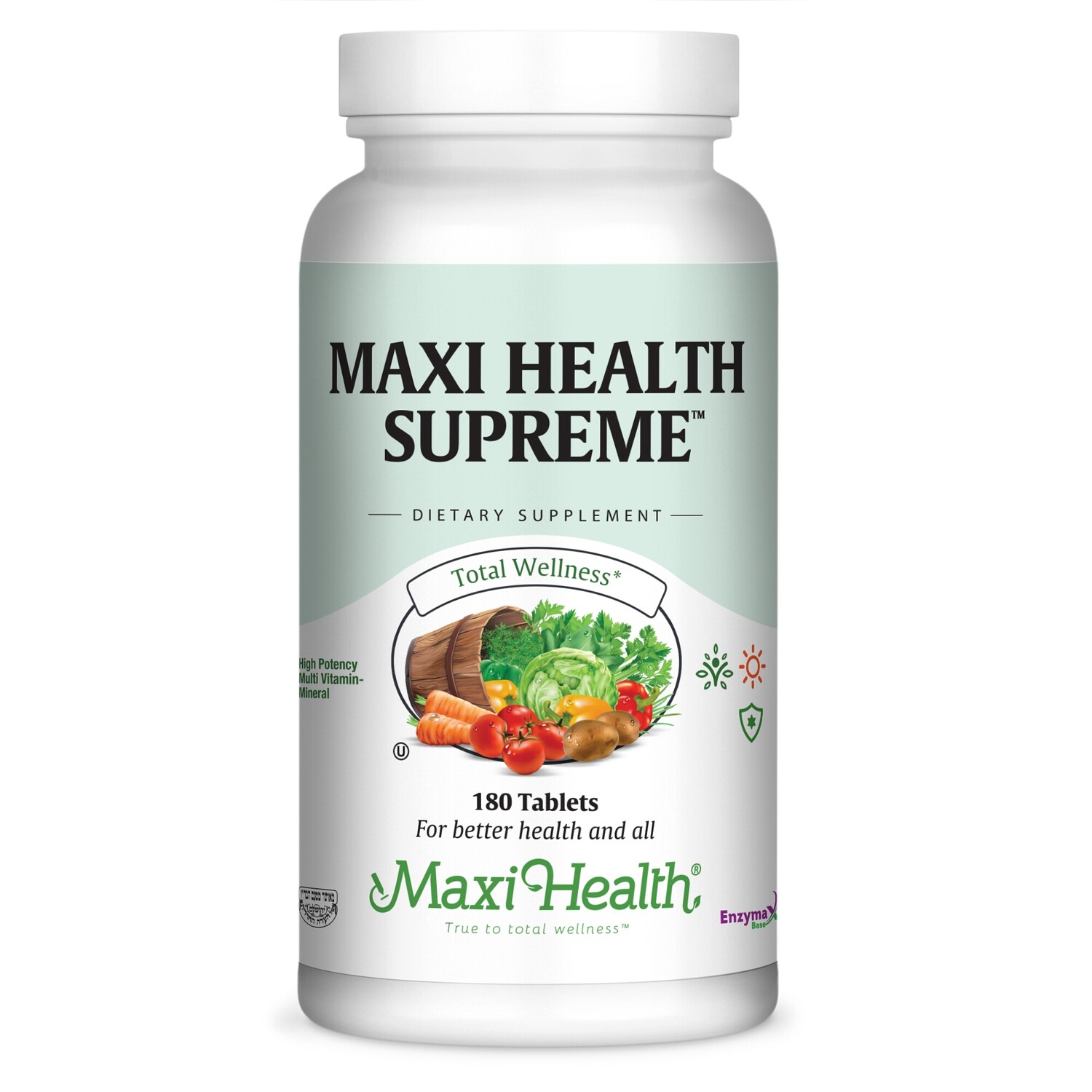 Maxi Health, Kosher Maxi Health Supreme, Multi Vitamin &amp; Minerals - 180 Tablets
