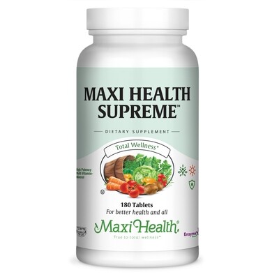 Maxi Health, Kosher Maxi Health Supreme, Multi Vitamin & Minerals - 180 Tablets