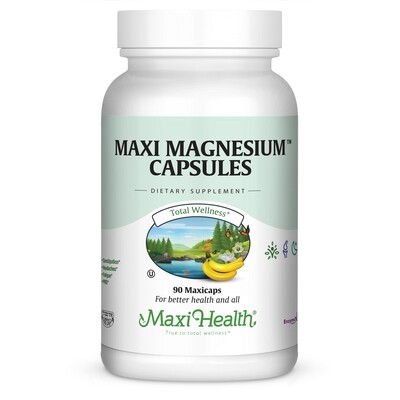 Maxi Health, Kosher Maxi Magnesium Capsules 300mg - 90 Vegetarian Capsules