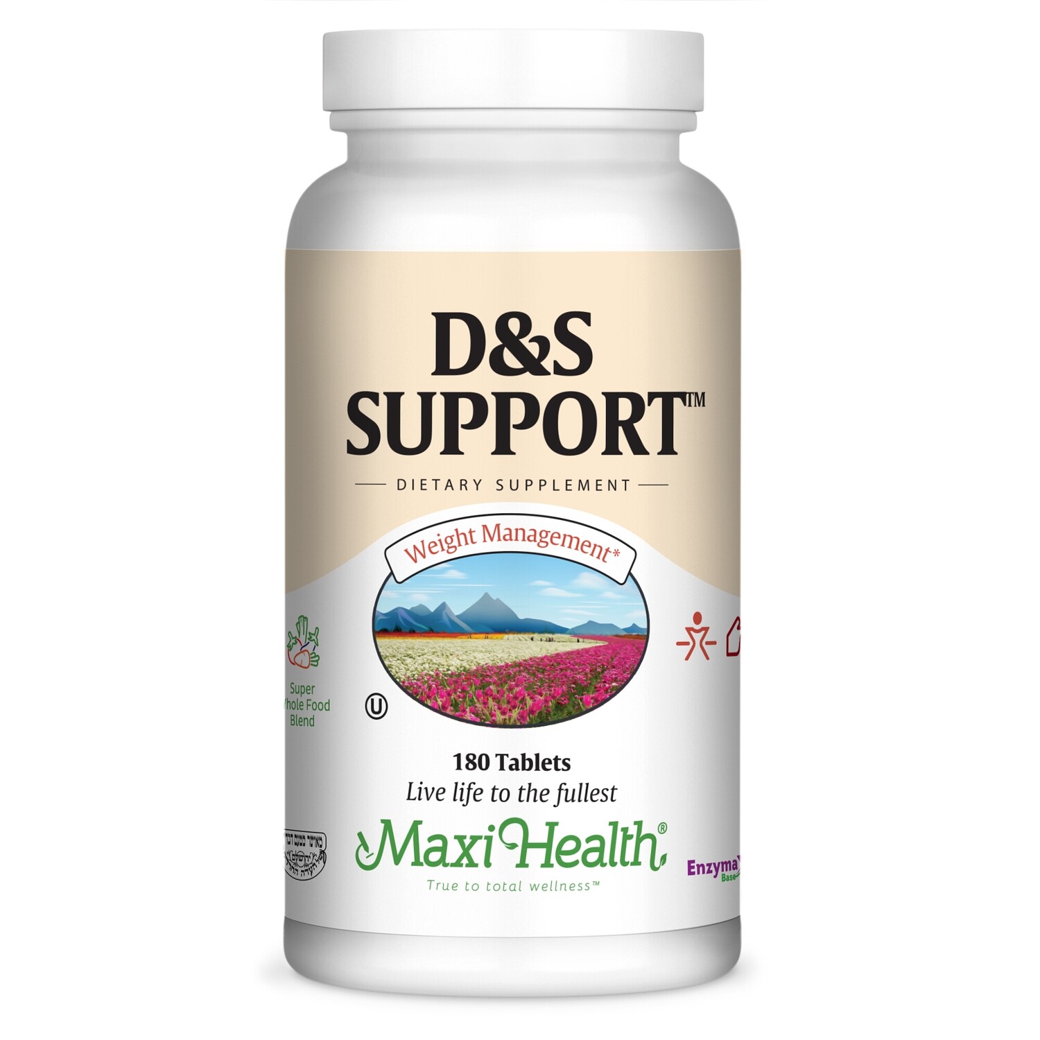 Maxi Health, Kosher D&amp;S (Diet &amp; Sugar) Support - 180 Tablets