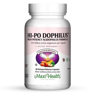 Maxi Health, Kosher Hi Po Dophilus, Probiotic - 60 Vegetarian Capsules