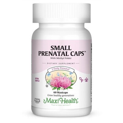 Maxi Health, Kosher Small Prenatal Caps - 60 Vegetarian Capsules - Certified Chometz Free