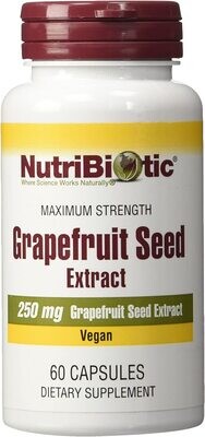 NutriBiotic, GSE Grapefruit Seed Extract 250mg. - 60 Vegetarian Capsules