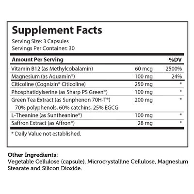Zahlers, Kosher  Teen Focus - 90 Vegetarian Capsules