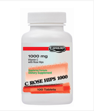 Landau, Kosher Vitamin C ROSE HIPS 1000 - 100 Tablets