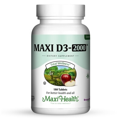 Maxi Health, Kosher Vitamin D3-2000 - 180 Tablets