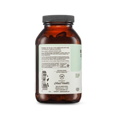 Maxi Health, Kosher Triple Maxi Omega 3 Concentrate w/ Vitamin D3 2000 IU, Fish Oil - 180 SoftGels