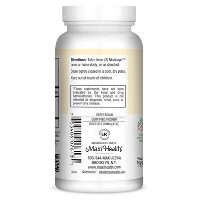 Maxi Health, Kosher Maxi Green Concentrate - 180 Vegetarian Capsules