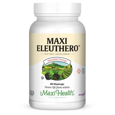 Maxi Health, Kosher Eleuthero - 60 Vegetarian Capsules