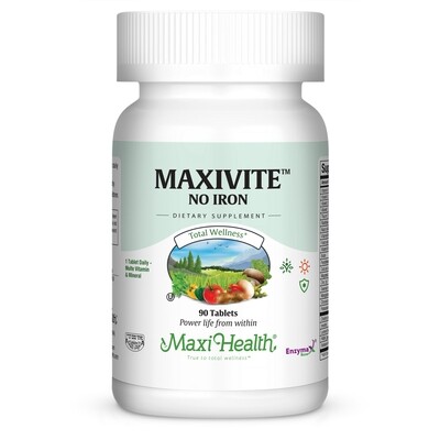 Maxi Health, Kosher MaxiVite (No Iron) Multi Vitamin - 90 Tablets