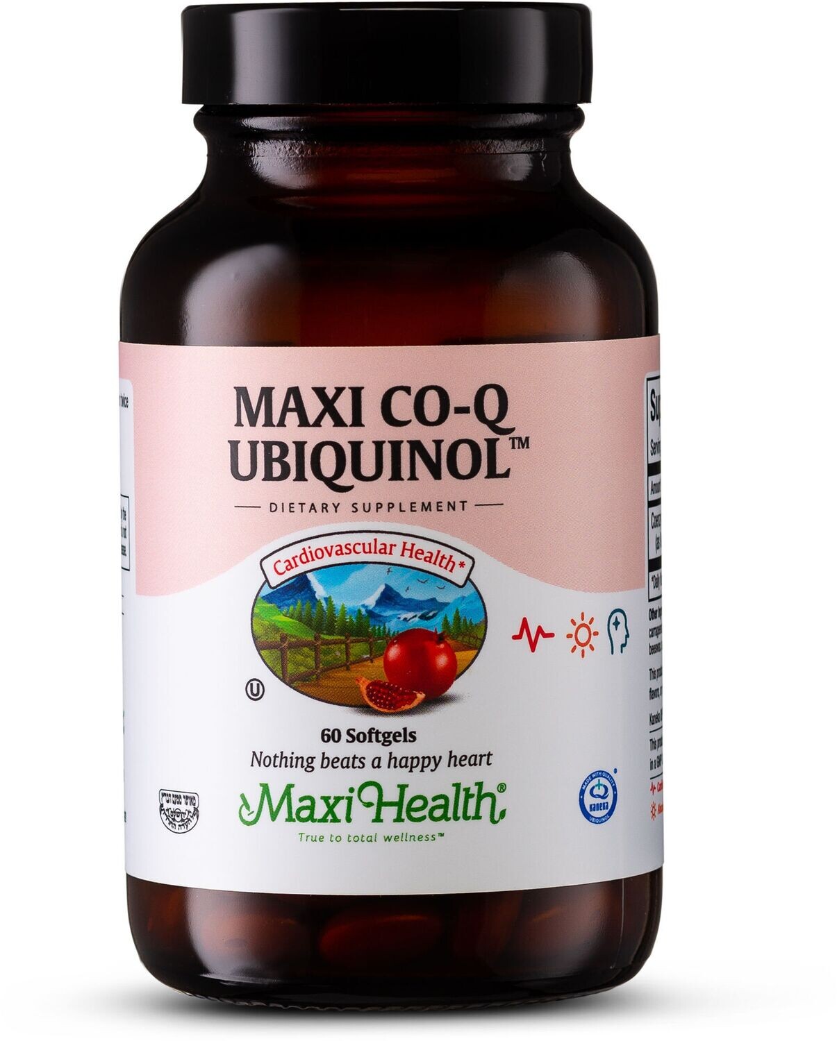 Maxi Health, Kosher Co Q Ubiquinol (Coenzyme Q10) 100 mg - 60 Softgels