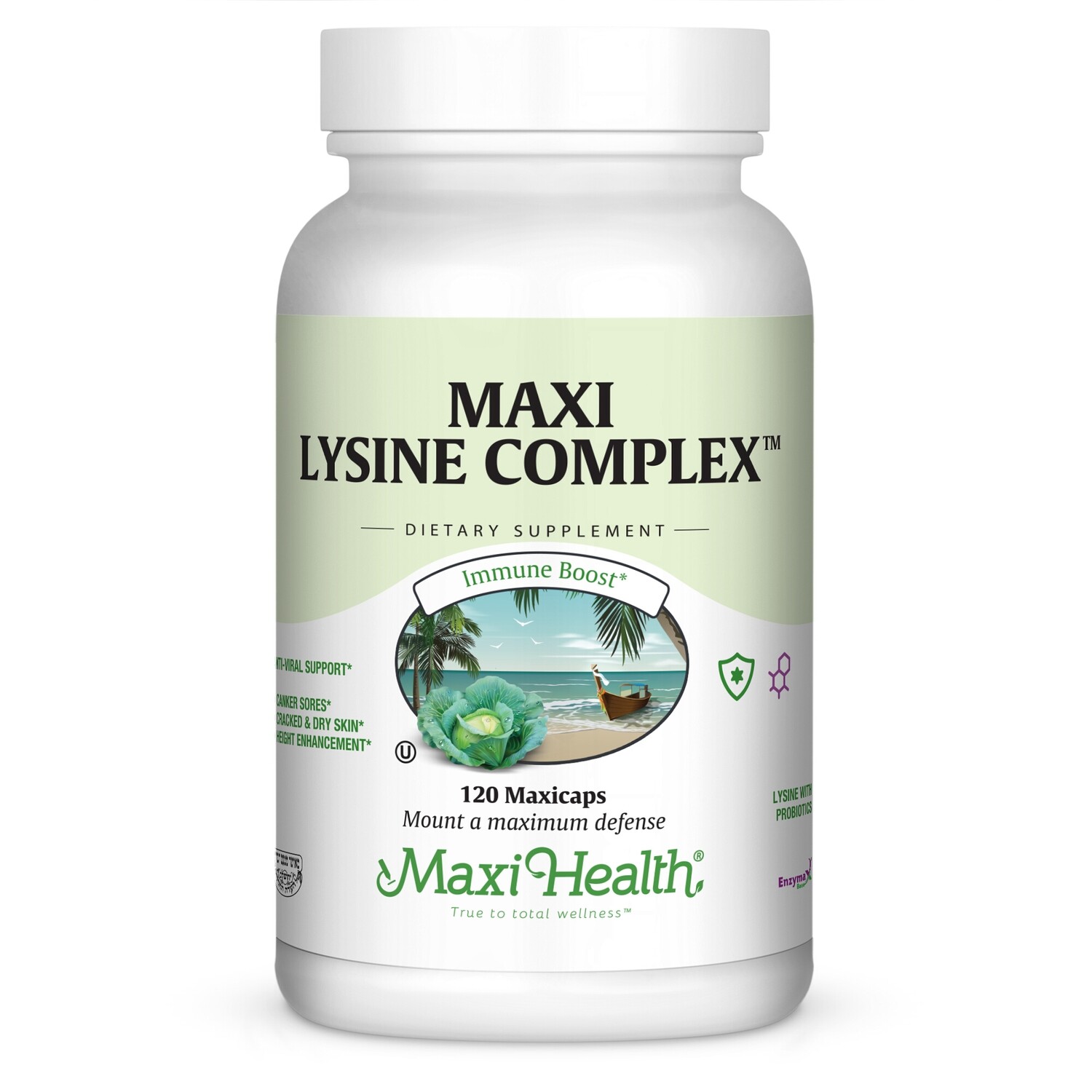 Maxi Health, Kosher Lysine Complex 500mg - 120 Vegetarian Capsules