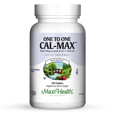 Maxi Health, Kosher One To One Cal-Max (Calcium, Magnesium &amp; D3) - 120 Tablets