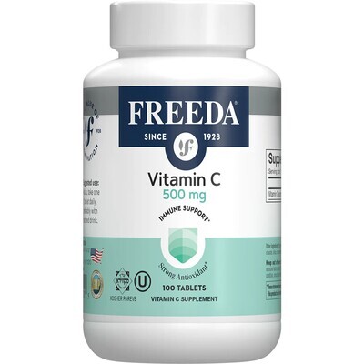 Freeda, Kosher Vitamin C 500 mg, Immune Support - 100 Tablets