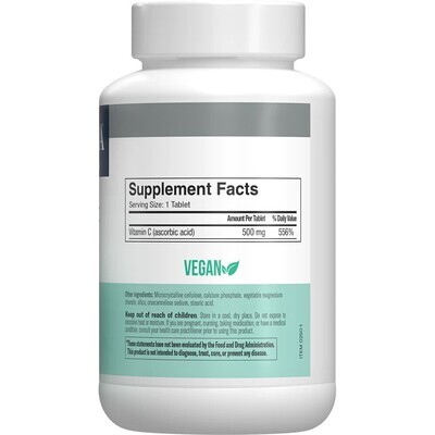 Freeda, Kosher VITAMIN C 500mg, Immune Support - 100 Tablets