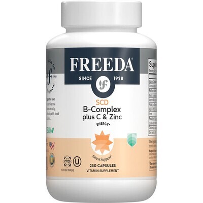 Freeda, Kosher SCD B Complex w/ Vitamin C & Zinc - 250 Vegetarian Capsules