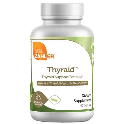Zahlers, Kosher Thyraid, Thyroid Support - 60 Vegetarian Capsules