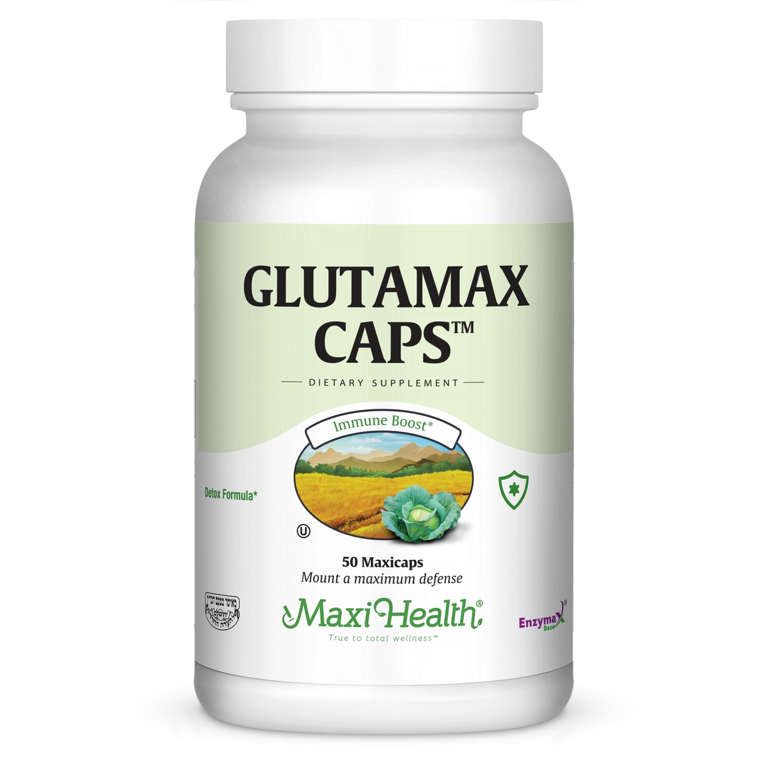 Maxi Health, Kosher Glutamax Caps (L-Glutathione &amp; More) - 50 Vegetarian Capsules