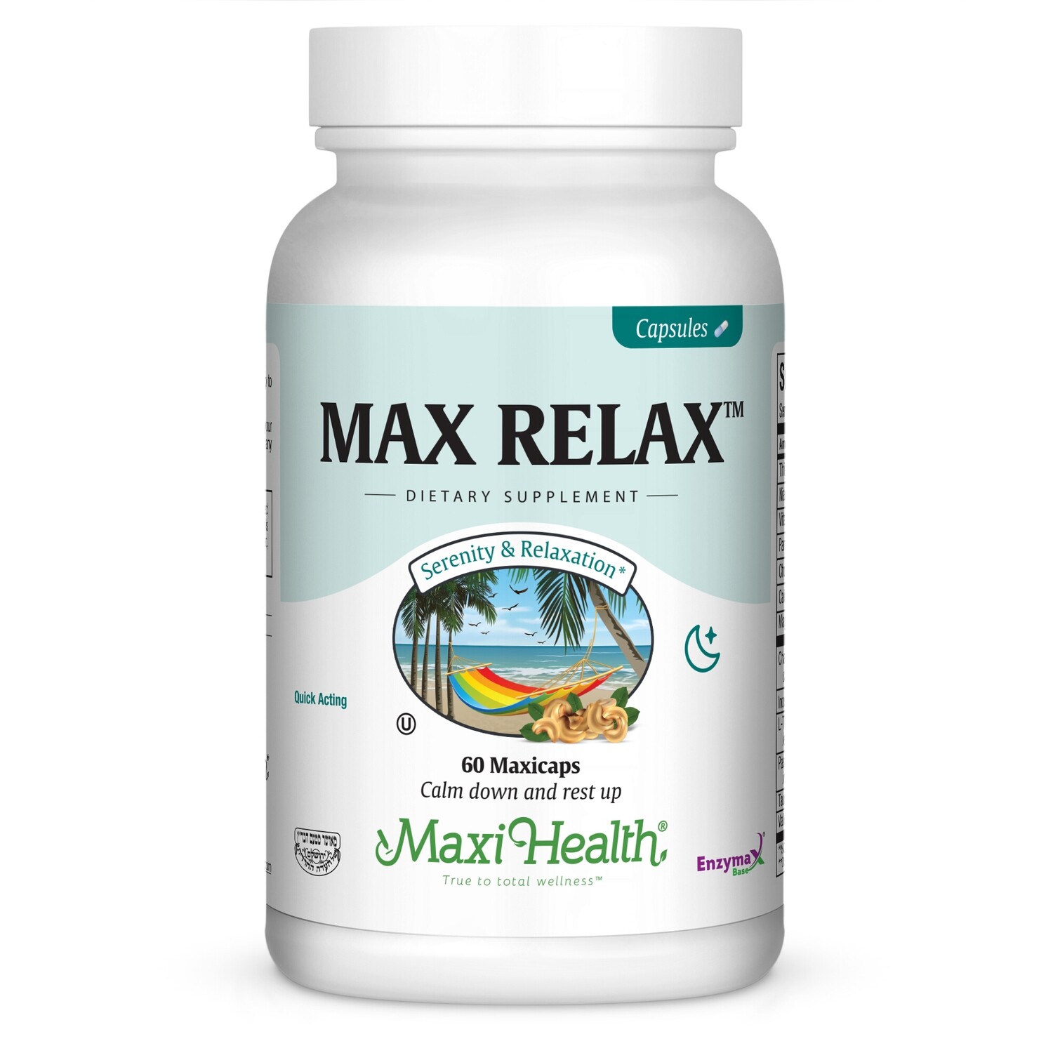 Maxi Health, Kosher Max Relax Capsules - 60 Vegetarian Capsules