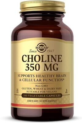 Solgar, Kosher Choline 350 mg. - 100 Vegetarian Capsules
