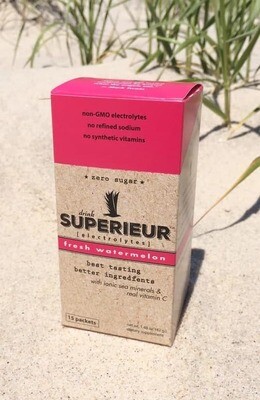 Superieur Electrolytes, Drink Superieur, Fresh Watermelon - Box 15 Packets