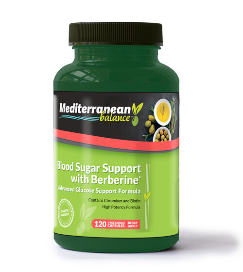 Mediterranean Balance, Kosher Blood Sugar Support w/ Berberine, Advance Blood Sugar Support - 120 Vegetarian Capsules