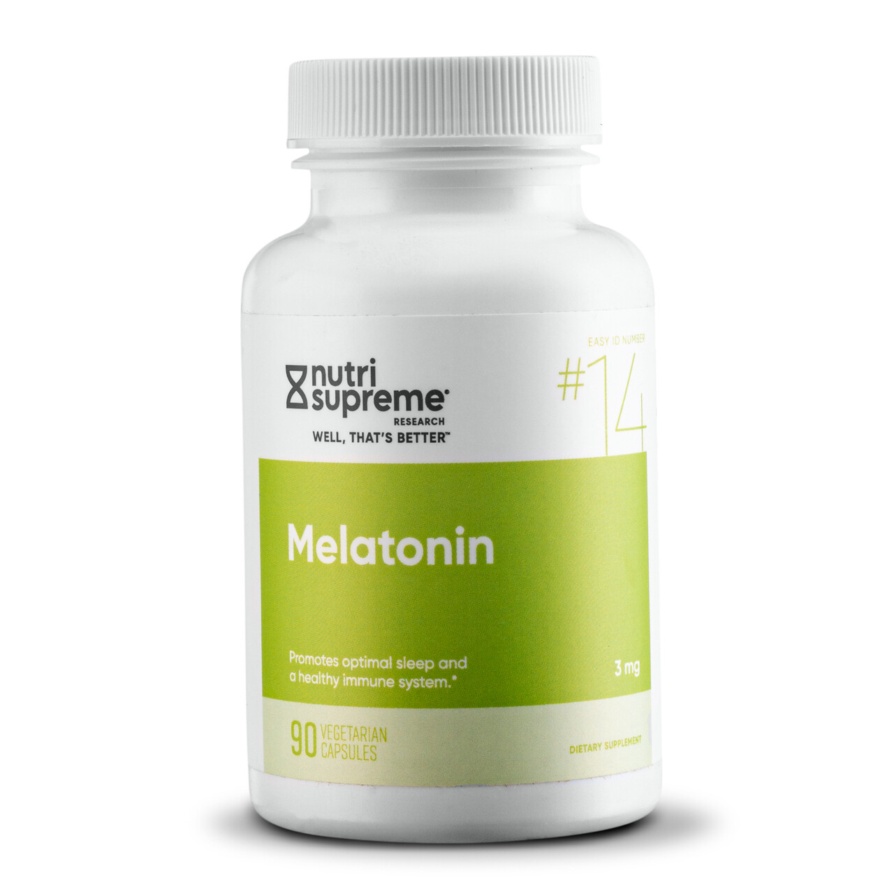 Nutri Supreme, Kosher  Melatonin 3 mg - 90 Vegetarian Capsules