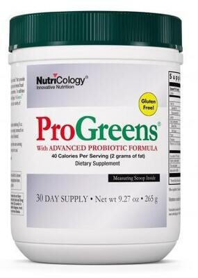 NutriCology, ProGreens Powder 30 Day Supply - 9.27 oz (265g)
