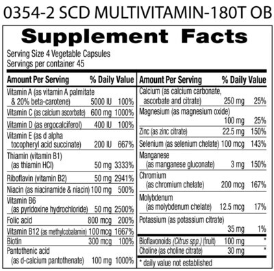 Freeda, Kosher SCD Multivitamin - 180 Vegetarian Capsules