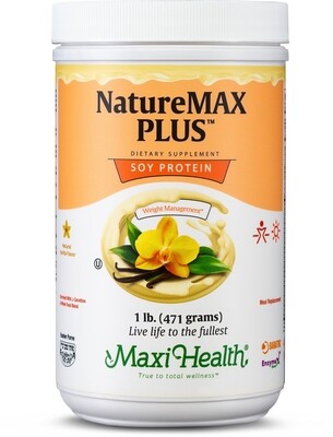 Maxi Health, Kosher NatureMAX Plus, Soy Protein Powder, Vanilla Flavor - 1 Lb.