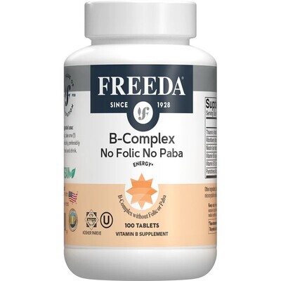 Freeda, Kosher B-Complex, No Folic-No Paba - 100 Tablets