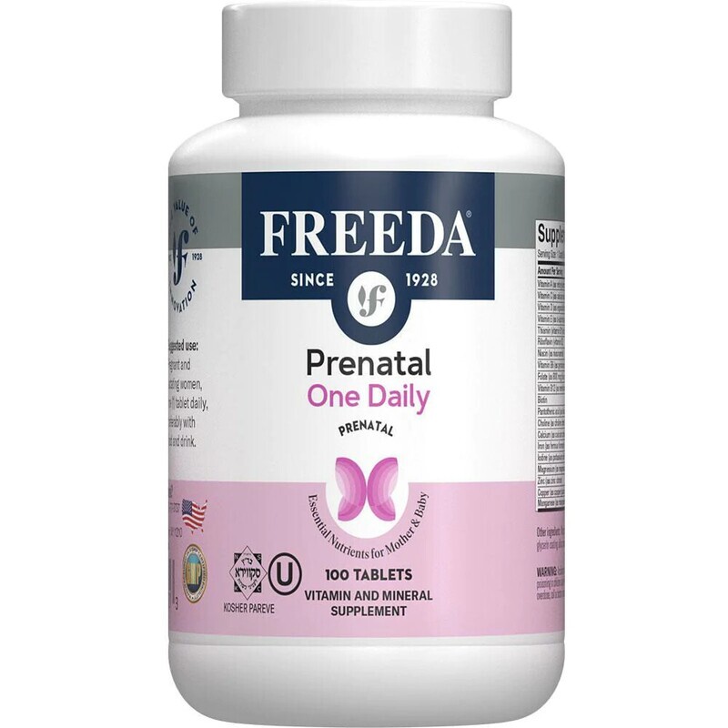 Freeda, Kosher PRENATAL One Daily, Vitamin & Mineral Supplement - 100 ...