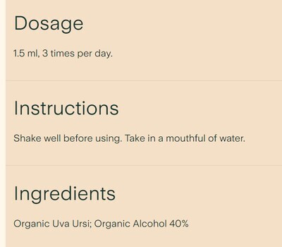 Clef Des Champs, Tradition UVA URSI Organic, Urinary Astringent &amp; Antiseptic, Liquid Tincture - 1.7 fl. oz (50 mL)