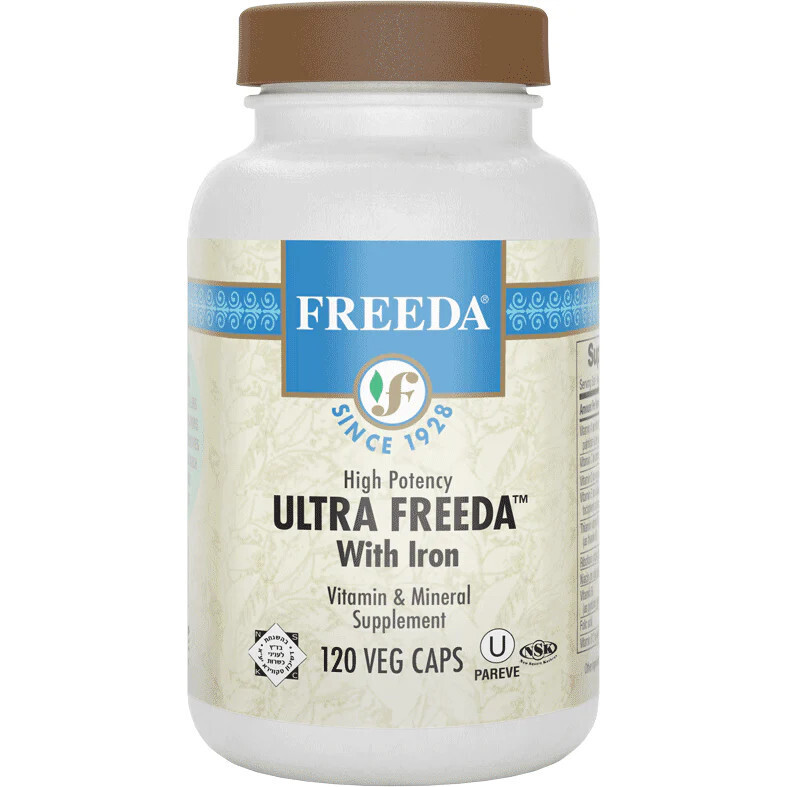 Freeda, Kosher Ultra Freeda with Iron - 120 Vegetarian Capsules