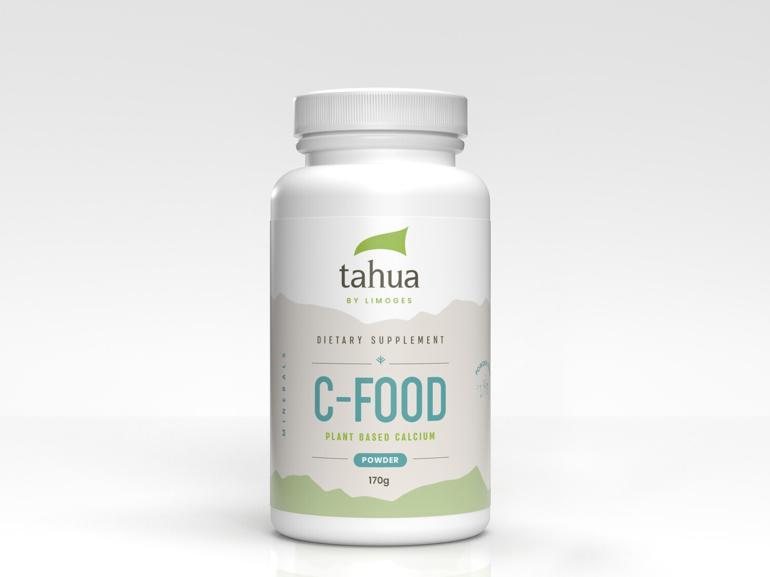 Tahua, C-FOOD Powder (Plant-sourced Calcium &amp; Magnesium) - 3 oz. &quot;Powder&quot;