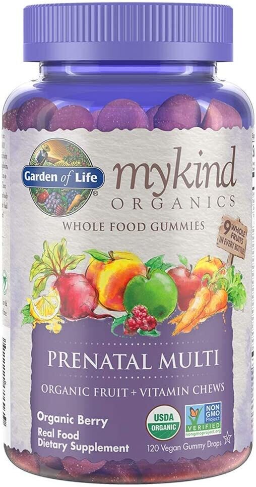 Garden of Life, MyKind Organics Whole Food Prenatal Multi Vitamin , Berry Flavor -  120 Gummies
