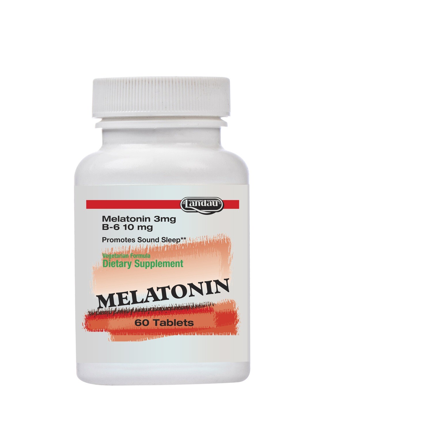Landau, Kosher Melatonin 3mg + B6, Promotes Sound Sleep - 60 Tablets