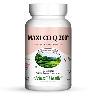Maxi Health, Kosher Co Q 200 (Coenzyme Q10) - 60 Vegetarian Capsules