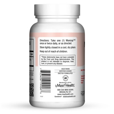Maxi Health, Kosher MAXI CO Q 200 (Coenzyme Q10 200mg) - 60 Vegetarian Capsules