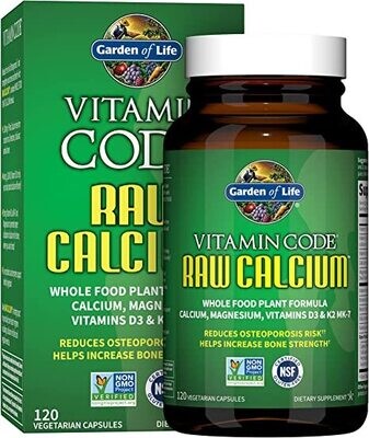Garden of Life USA, Kosher  Vitamin Code, Raw Calcium  - 120 Vegetarian Capsules